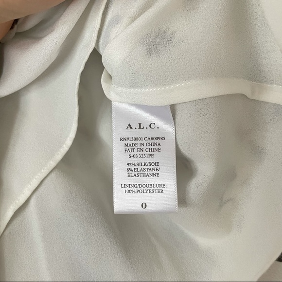 ALC Silk Blend Floral Skirt In Eggshell - Picture 11 of 11